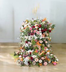 TOPTEN TR020 Artificial Flower Table Runner 350*100cm for Wedding and Events Decoration