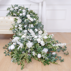 TOPTEN TR019 Artificial Flower Table Runner 240*50cm for Wedding and Events Decoration