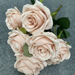 TOPTEN LF001 Artificial 9-heads Rose for Home Party Wedding Decoration