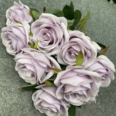 TOPTEN LF003 Artificial 9-heads Rose for Home Party Wedding Decoration