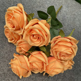 TOPTEN LF002 Artificial 9-heads Rose for Home Party Wedding Decoration