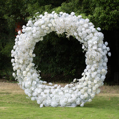 TOPTEN AR021 Circle Shape Artificial Flower Arch for Wedding Events to Decoration