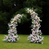 TOPTEN AR039 Ivory Shape Artificial Flower Arch for Wedding Events to Decoration