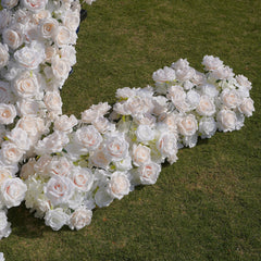 TOPTEN AR009 Heart-shaped Hight 2.2m Artificial Flower Arch for Wedding Events Decor
