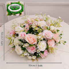 TOPTEN silk flower arrangement wreath for wedding event decoration