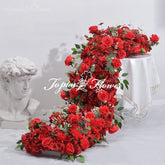 TOPTEN TR021 Artificial Flower Table Runner 350*100cm for Wedding and Events Decoration