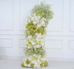 TOPTEN AR023 ivory shape wedding silk flower arch to decoration