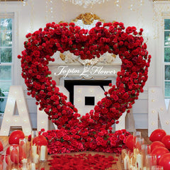 TOPTEN AR038 Heart-shaped Artificial Flower Arch for Wedding&Events to Decoration