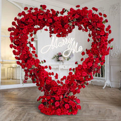 TOPTEN AR038 Heart-shaped Artificial Flower Arch for Wedding&Events to Decoration