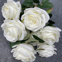 TOPTEN LF003 Artificial 9-heads Rose for Home Party Wedding Decoration