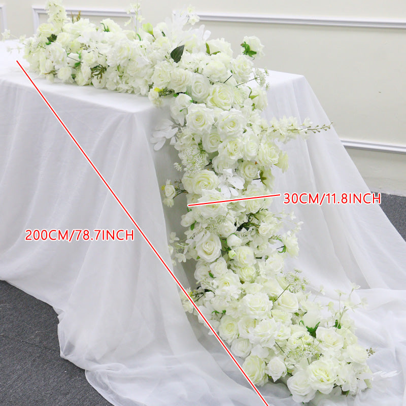 TOPTEN TR016 Artificial Flower Runner 200*40cm for Wedding Event Decoration