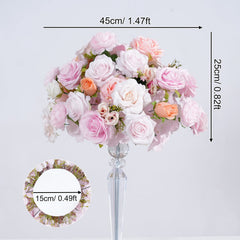 TOPTEN TR016 Artificial Flower Runner 200*40cm for Wedding Event Decoration