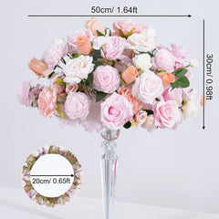 TOPTEN TR016 Artificial Flower Runner 200*40cm for Wedding Event Decoration