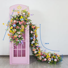 TOPTEN TR012 Artificial Flower Runner 200*40cm for Wedding Event Decoration