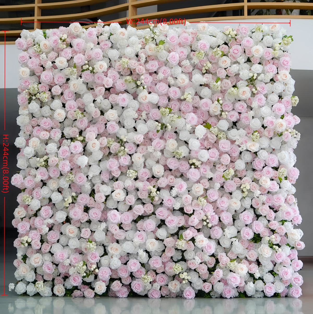 TOPTEN FW001 Artificial Flower Wall 8*8ft for Wedding Party Event Decoration