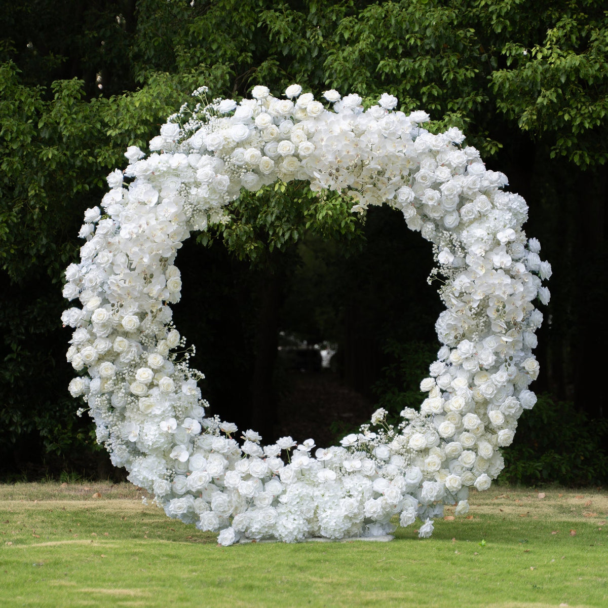 TOPTEN AR021 Circle Shape Artificial Flower Arch for Wedding Events to Decoration