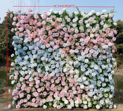 TOPTEN FW006 Artificial Flower Wall 8*8ft for Wedding Party Event Decoration