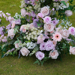 TOPTEN AR039 Ivory Shape Artificial Flower Arch for Wedding Events to Decoration