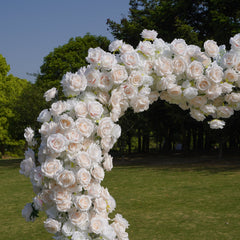 TOPTEN AR009 Heart-shaped Hight 2.2m Artificial Flower Arch for Wedding Events Decor