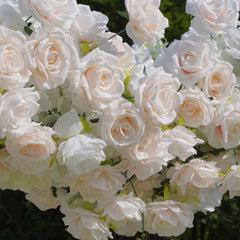 TOPTEN AR009 Heart-shaped Hight 2.2m Artificial Flower Arch for Wedding Events Decor