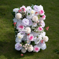 TOPTEN FW026 5D Fabric Artificial Rolling up Curtain Flower Wall