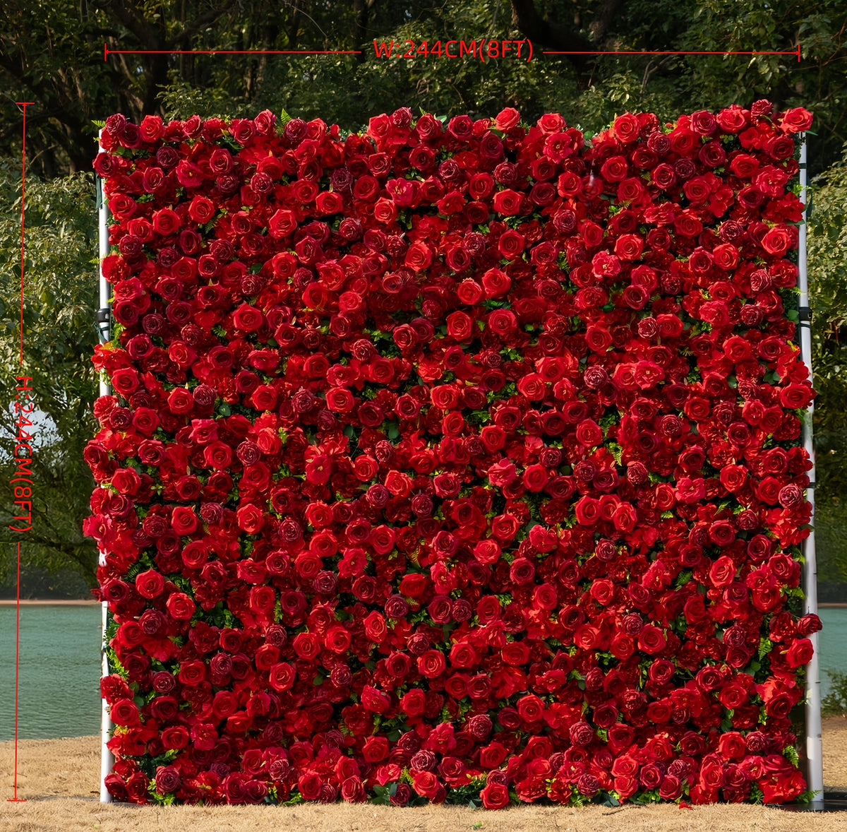 TOPTEN FW009 Artificial Flower Wall 8*8ft for Wedding Party Event Decoration