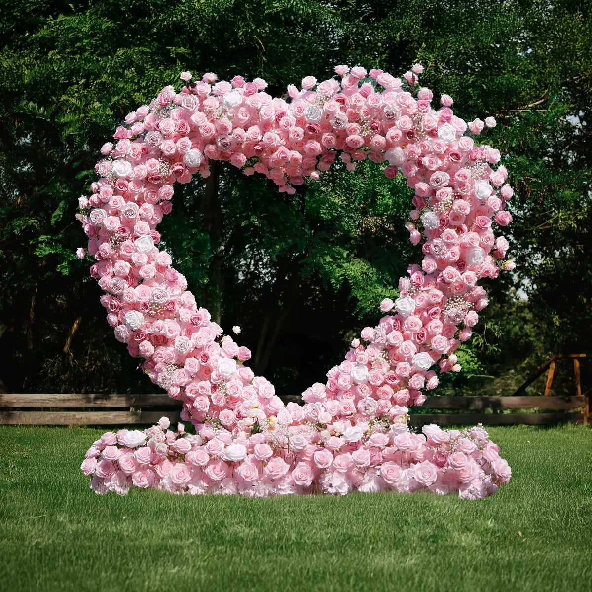 TOPTEN AR016 Heart-shaped Artificial Flower Arch for Wedding Events to Decoration