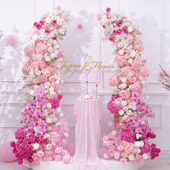 TOPTEN AR028 Artificial Flower 2.1*2.1m Arch for Wedding Events Decor