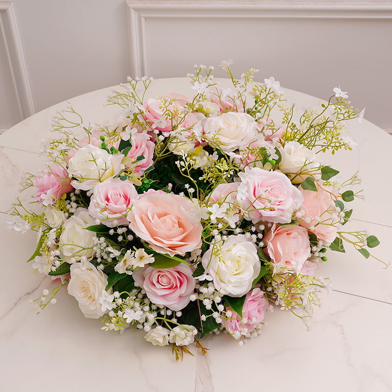 TOPTEN silk flower arrangement wreath for wedding event decoration