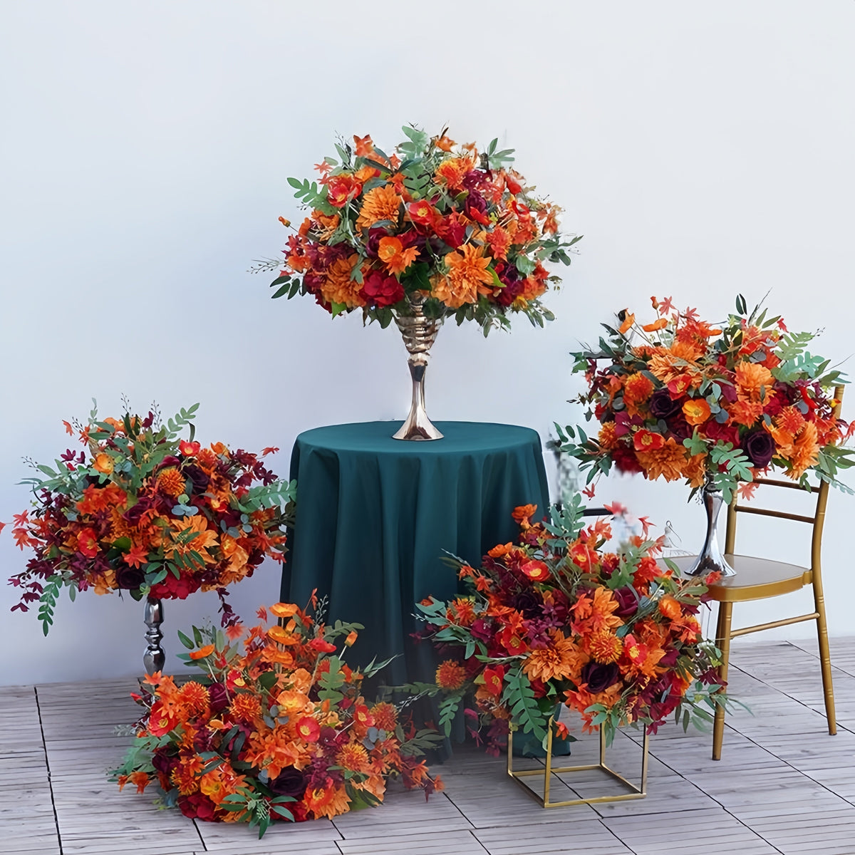 TOPTEN FB015 Artificial Flower Centerpiece for Wedding Event Decoration
