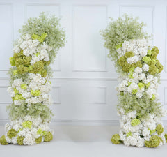 TOPTEN AR023 ivory shape wedding silk flower arch to decoration
