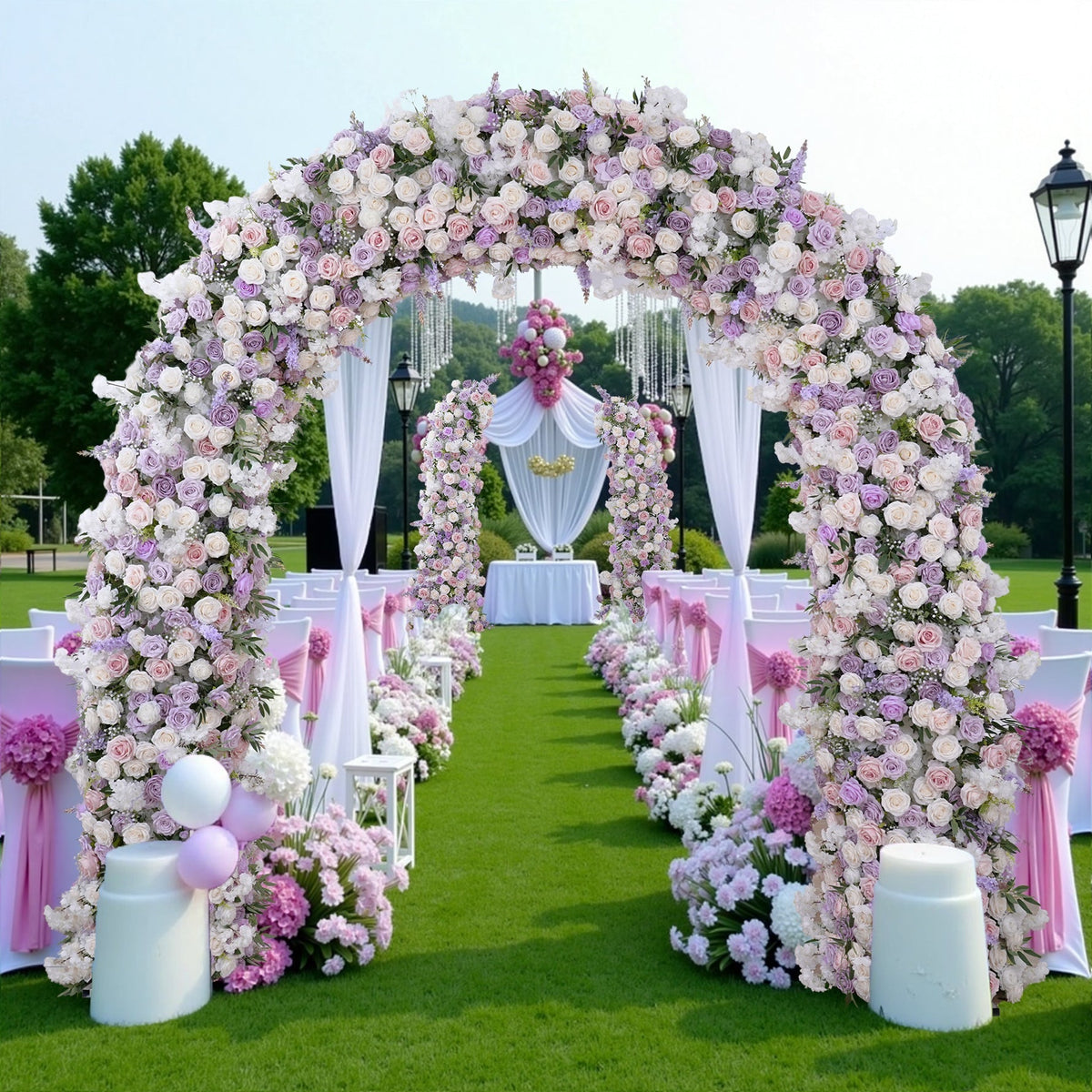 TOPTEN AR029 Artificial Flower Arch for Wedding Events Decor
